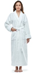 ESKYMODE Bathrobe Women Terry Cotton Shawl Long