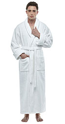 ESKYMODE Bathrobe Men Soft Cotton Shawl Long