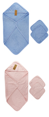 Baby Organic Cotton Hooded Nursery Towel Wrap Set