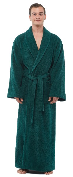 Men Classic Shawl Long Bathrobe